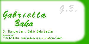 gabriella bako business card
